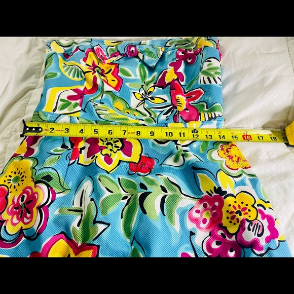 David Meister Strapless Floral Tropical Dress Size 8 - Picture 11 of 13